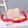 leather Fashion Print handbags Shoulder Bags Multi pochette accessoires purses Women Favorite Mini 3pcs accessories crossbody bag