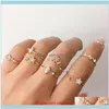 Biżuteria ślubna Pierścienie Ze Stali Nierdzewnej Wąż Chunky Kobiety Uszy Dla Dziewczyn Bague Slytherin Jewelry Bohemian Ring Set Anel Drop Dostawa 2