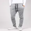 2019 Harem pantalones nuevo estilo moda casual pantalones de chándal flacos pantalones negros pantalones gota entrepierna pantalones de sudor hombres joggers barato gris x0723