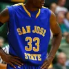 Custom San José State Spartans College Basketball Jerseys Tibet Gorener Josh O'Garro Omari Moore Caleb Simmons Trey Smith Shon Robinson Ibrahima Diallo Yellow Blue