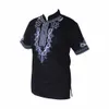 Dashikige Dashiki Mężczyźni Koszula Afryki Haute Tribal Bluzka Haftowana Ankara T-shirt 210629