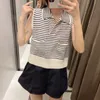 Maglieria da donna T-shirt da donna 2022 Maglione senza maniche con scollo a V in stile coreano lavorato a maglia