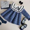 Dziewczyna Dresses Designer Born Baby Boutique Dress Girls Style Hiszpańskie Styl Smakos Niemowląt Urodziny Chrzciel Bawełniane Szata Toddler Girl Plaid