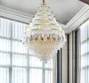 Luxury crystal villa large chandelier for living room hotel lobby decoration lighting mixed color crystal lamp