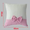 40 * 40cm Sublimação Bowknot Pillowcase Hotel Quarto Sofá Coxim Capa DIY Presente Personalizado Home Suprimentos