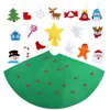 Yeni Noel Büyük Dokunmamış DIY Üç Boyutlu Noel Ağacı Çocuk El Yapımı Bulmaca Asılı Geliştirme Noel Oyuncaklar