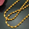 Necklaces Chains Thin double layer wave chain torsion Necklace women's clavicle chain plated 24K plated necklace