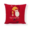 Christmas Pillow Case linen red series Santa Claus pillow cover sofa decorative Cushion Cover T2I52463