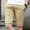 Conlion Casual Summer Shorts Hommes Coton Genou Longueur Mode Bermuda Masculina Grande Taille Haute Qualité C137 210714