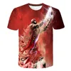 Anpassad Amerikansk Animering Hip-Hop Sports Style Kortärmad T-shirt 3D Digital Utskrift Personlig Anpassning 210629