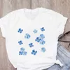 Frauen Grafik Blume Tumblr Floral Mode Druck Sommer T-Shirt Hemd Tops Dame Kleidung Frauen Kleidung T-shirt Weibliche T Shirt x0628