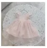 Brillant enfant en bas âge filles paillettes robe Flutter manches Tutu pour enfants princesse anniversaire petite robe d'été noire 210529