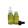 Essential Oil Dropper Vials Empty Olive Green Glass Bottle 5ml 10ml 15ml 20ml 30ml 50ml 100ml Cosmetic Packaging Essence Emulsion Refillable Container