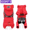 HOOPET ropa para perros invierno cálido mascota perro chaqueta abrigo cachorro chihuahua ropa sudaderas con capucha para perros pequeños medianos cachorro traje 211007