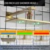 Termostat borstad guldduschkranuppsättning 8 x12 tum LED -regnduschhuvudsystem med handhållna sprayer massagekroppstrålar