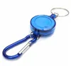 Porte-clés rétractable de couleur Pure, anneau en métal, Badge d'identification, lanière de chaîne, Clip de fixation, ceinture, cadeau de fête de vacances