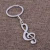 Keychains 1Pcs Keychain Women Alloy 3D Music Note Musical Key Rings Trendy Chain TOA Miri22