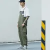 Hip-hopowe spodnie robocze Cargo Męskie spodnie robocze Joggery Męskie kombinezony z wieloma kieszeniami Casual Oversize BibTrousers