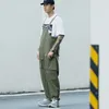 Hip Hop Cargo Overoles Pantalones Hombre Joggers de trabajo Overoles multibolsillos Casual Oversize BibTrousers