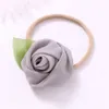 2021 Boutique handgemaakte roos bloem hoofdbanden voor meisjes nylon hoofdband chiffon bloemen haarbanden elastische haaraccessoires