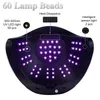 Sèche-ongles Gel UV lampe à LED 60LED 300W manucure lumière sèche pour vernis à ongles avec capteur de mouvement interrupteur tactile 4 minuterie Mode5740303