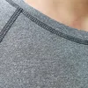 Mężczyźni Szybkie Dry Fitness Tees Outdoor Sport Running Wspinaczka Długie Rękawy Solidna Kolor Koszula Rajstopy Bodybuilding Topy pod skórą 220309