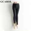 GCarol Dames Fleece Legging Gedrukt Doek Label Sleamless Fitness Winter Rabbit Pluche Thermische koude weerstand onder nul 210925