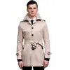 Trench da uomo Cappotto Uomo Giacca a vento doppiopetto classica Abbigliamento da uomo Giacche lunghe Masculino Cappotto stile britannico