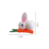 Tridimensionale Furry Rabbit Ear Carota Clips Fur Pom Hairpins For Girls Baby Cute 3D Accessori per capelli in peluche