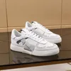 디자이너 신발 Splicing Trendy Sneakers 펑크 로우 남성 여성 정품 가죽 플랫 프린트 화이트 블랙 Chaussures 스포츠 스케이트 보드 캐주얼 트레이너 박스 크기 35-46