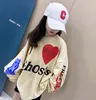 Girls Love Heart Letter Sweethirt Big Kids Kids Printed Round Collar Long Manche Pullover Automne Children Loose Casual Tops Cash Cavy Q183647789