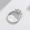 Wedding Rings Fanghua Drie diamant 80 minuten Women Ring Net Red Mosang voor