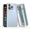 Luxury Transparent Acrylic Hard Armor Cases Candy Color Anti-fall Shockproof Bumper Camera Protection For iPhone 13 Pro Max 12 11 XR XS 8 7 6 Plus Samsung S22 Ultra A13 5G