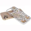 Custodie di lusso con glitter glitterati con diamanti pieni Bottiglia di profumo Custodia in acrilico trasparente fatta a mano per iPhone 13 12 11 Pro MAX 8 Samsung S20 FE S21 Ultra A02S A12 A22 A32 A42 A52 A72 A21S