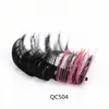 Colorful False Eyelashes Two-color D Durl Fuax Mink Lashes Thick Dramatic 3D Mink Colored Eye Lash for Cosplay Party Eyes Makeup Extension