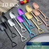 10Pcs Stainless Steel Shovel Spoon For Coffee Dessert Fruit Ice Cream Creative Gold Tea Kitchen Tableware Metal Spoons Factory price expert design Quality Latest