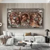 Graffiti Street Money Art 100 Dollar Canvas Painting Plakaty i nadruki Wolf Of Wall Street Pop Art for Sali Decor3242582