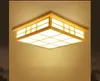 천장 조명 일본식 다다미 램프 LED 나무 천장 조명 식당 침실 램프 연구실 찻집 램프