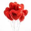 10pcs / set 18 POUCES Multi Or Rose Coeur Feuille Ballons Hélium Ballon Décorations De Fête D'anniversaire Enfants Adulte Mariage Saint Valentin Ballons