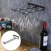 Organisation de stockage de cuisine 1pc verres à vin cintre à l'envers gobelets affichage unique maison Holde rangée barre étagère armoire support tasse M8r8