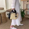 Hirigin 2021 Fashion Summer Women Bag Straw Bolsa Tote casual Bolsas de ombro de férias de praia Boho3315