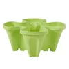 Stack-up Tip Ekici Plastik Sebzeler İçin İstiflenebilir Vazo Çilek Dikim Sak Potu Bahçe Ekicileri 210615