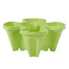 Stack-up-planter Plast Stackbar vas för grönsaker Strawberry Planting Flower Pot Garden Planters 210615