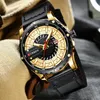 Montre-bracelets homme montre curren top marque Cuir occasionnel pour hommes Mode Quartz Horloges Relojes Para Hombre