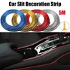 Novo 5m Universal Car Interior Molding Guarnições Line Strips Auto Car Door Gap Edge Guarnição Strip Decorative Line Sticker acessórios para automóveis