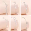 925 Sterling Silver Plate Butterfly Cross Charms Armband Bangles For Women Friendship Chain Bracelet Luxury Women's Smycken