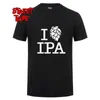 Summer I LOVE IPA T Shirts Cool Printed Men Crew Neck Cotton T-shirt Man Beer Brewery Tee Shirt 210629