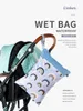 Elinfant 2 pc reutilizável moda impermeável imprime saco de fraldas secas molhado bolso duplo pano de pano hetbags 30 * 40cm atacado 210312