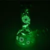 8 cali 20cm Glow w ciemnym Halloween Zamek Bat szklany Water 14mm Bowl Pipe Bong Hookh