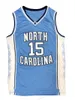 Frakt från USA Vince Carter #15 Baskettröja North Carolina TAR HEELS Tröjor Herr All Stitched Blue Storlek S-3XL Toppkvalitet